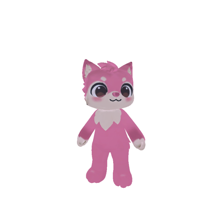 Pink Cute Kawaii Furry Fox