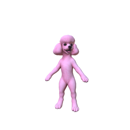 Pink Poodle Dog