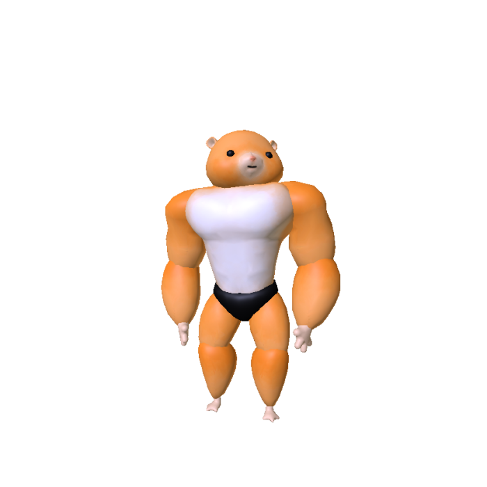 Cute Buffed Hamster