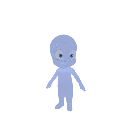 2D White Cute Baby Casper Ghost