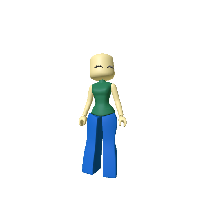 Cute Women Doll (Recolorable)