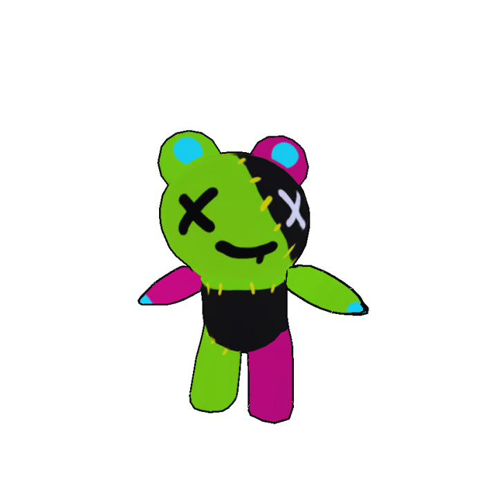 2D Mini Stitched Doll (Green)