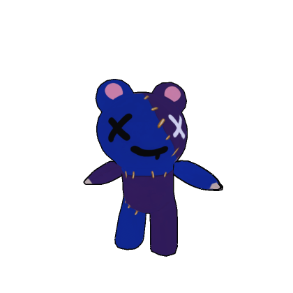 2D Mini Stitched Doll (Blue)