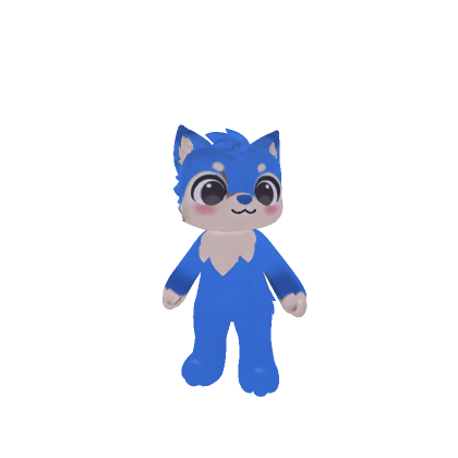 Blue Cute Kawaii Furry Fox