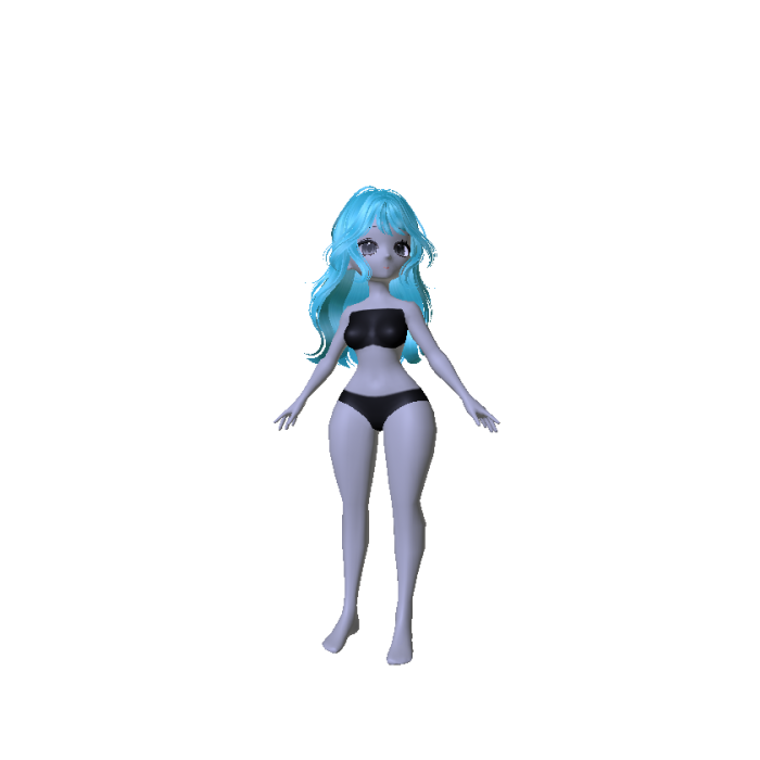 Anime It-Girl Luna Doll W/ Wispy Ocean Blue Waves