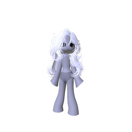Chibi Anime Shy Doll W/ White Hair