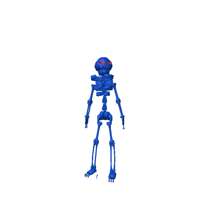 Blue Skelly With Red Eyes