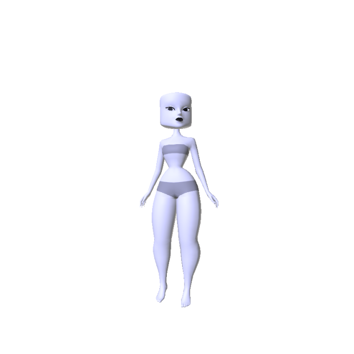 Puffy legs Girl 2D
