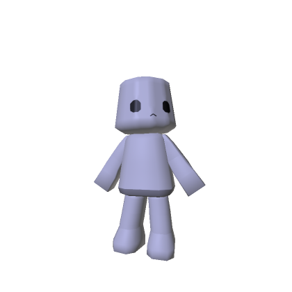 Wii Mii Low Poly Chibi