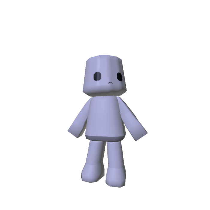 Wii Mii Low Poly Chibi