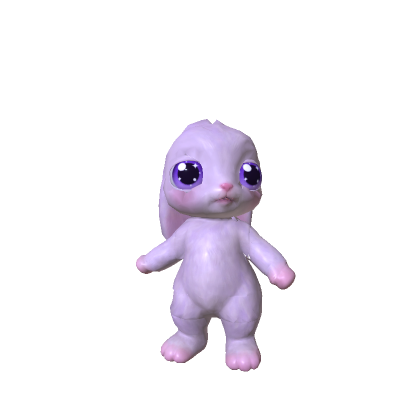 Big Eye Magic Purple Bunny Cute Kawaii