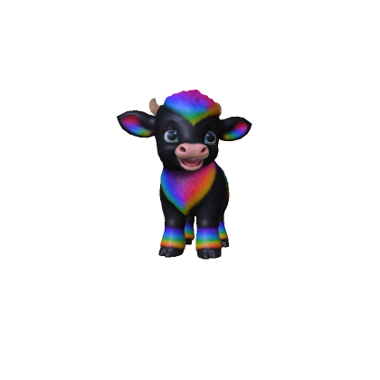Black Rainbow Cow[4 Ears] thumbnail