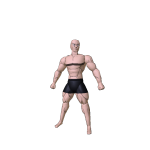 Strong Muscular Bizarre Anime Man Toon Fx