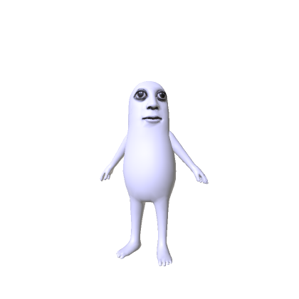 Scary Peanut Meme Monster (Recolorable)