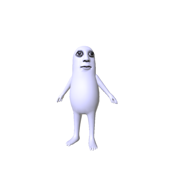 Scary Peanut Meme Monster (Recolorable)