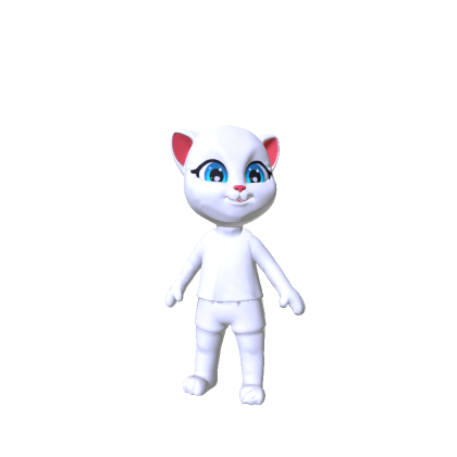 White Little Cute Kitten Talking Angela