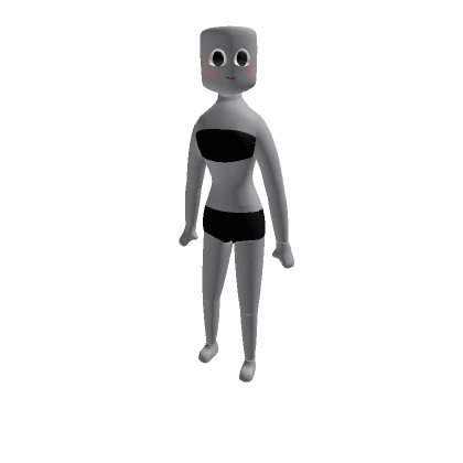 Trendy Woman Body (Recolorable, Black) - Roblox