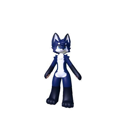 Cute Furry Dark Blue Fox Avatar thumbnail