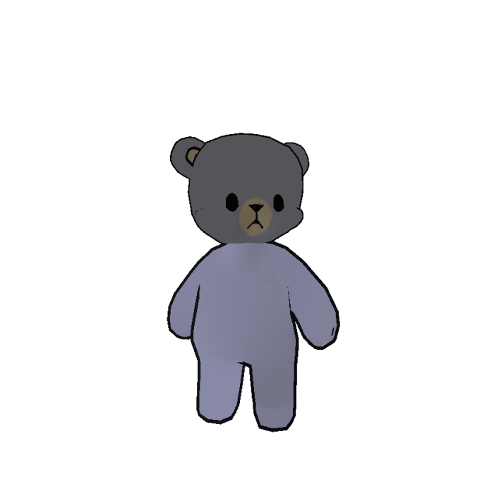 Mini Cute Teddy Bear V2 (Recolorable)