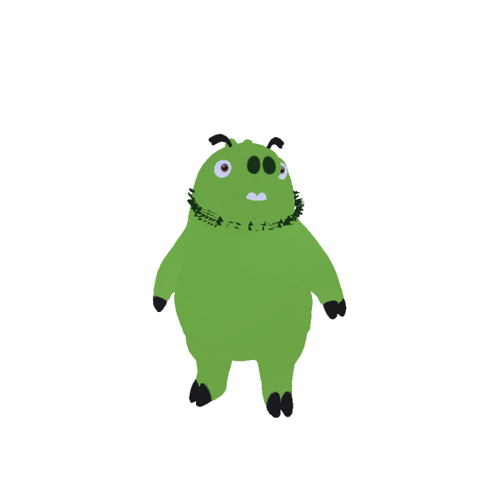 Bird Green Pig
