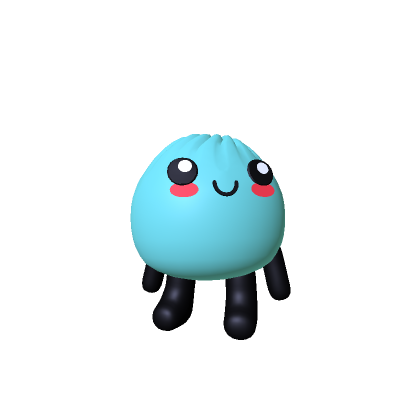 Mini Squishy Blue Dumpling