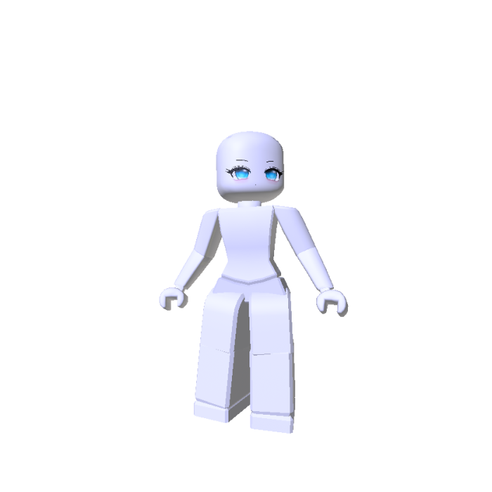 Chibi Woman Blue Eyes