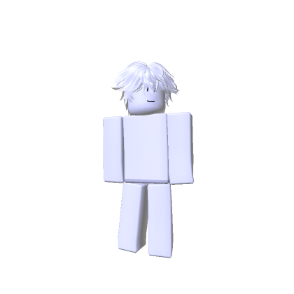 R15 Slim / White Messy Hair thumbnail