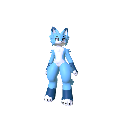 Furry Light Blue Fox Girl thumbnail