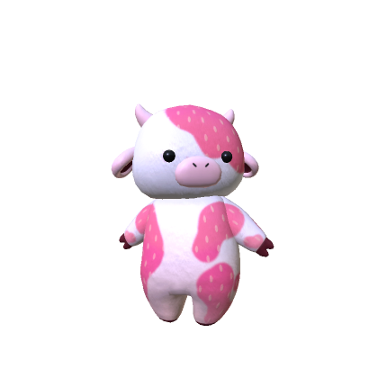 Strawberry Pink Cow Plushie