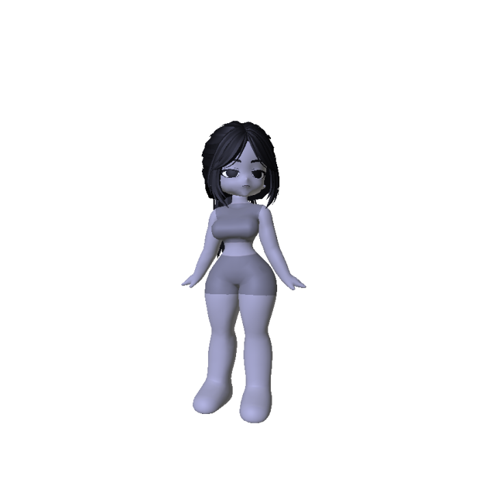 2D Chibi Woman Doll