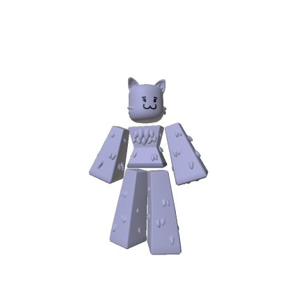 Stylized Blocky Cat Girl