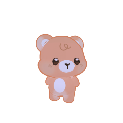 Cute Mini Bear Plushie (Orange)