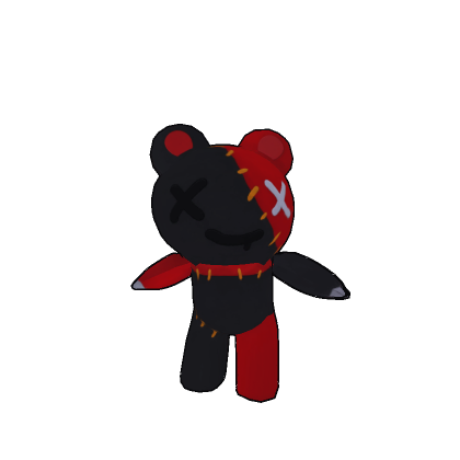 2D Mini Stitched Doll (Black Red)