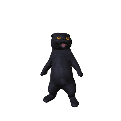 Black Realistic Cat
