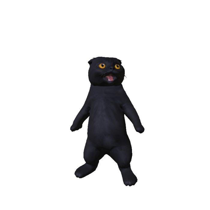 Black Realistic Cat