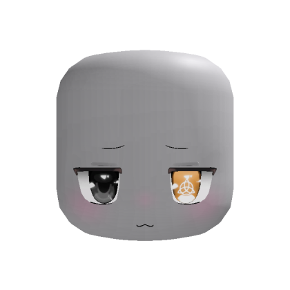 chibi anime shy cute face [black ; yellow]