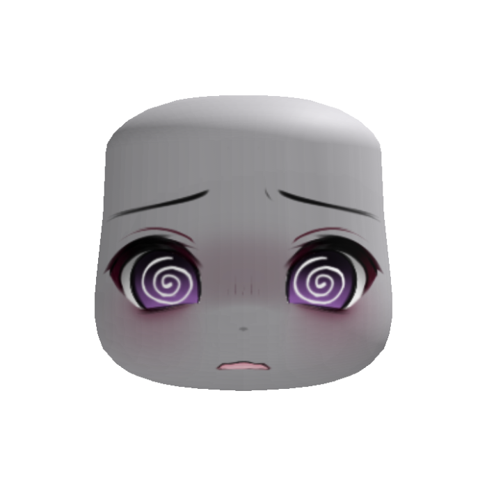 🎃 dizzy confused spiral anime face purple