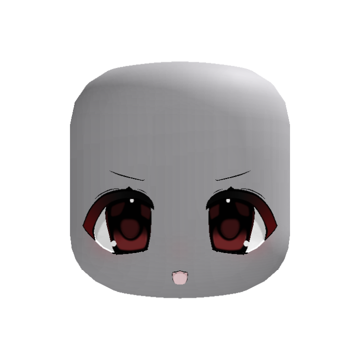 ✙ | animated cute evil moe vampire face in red