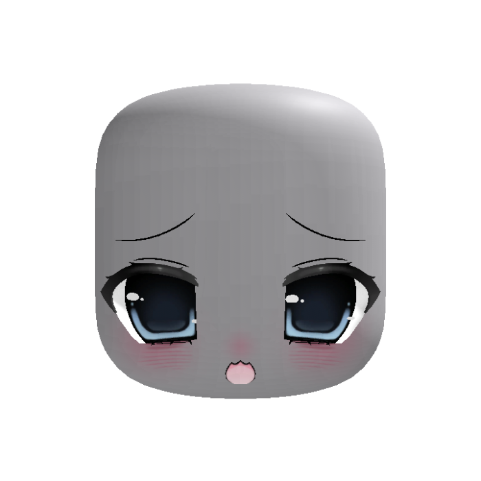 ♡ animated blue sad moe kawaii cat head
