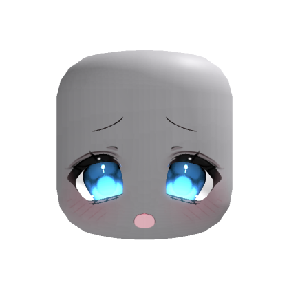 [emissive] glowing angel delicate blue eyes face