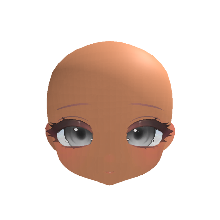 Shy Dreamy Anime Girl Face (Recolorable)