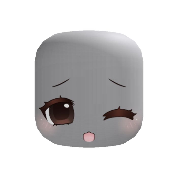 ♡ cute chibi shy brown puppy wink