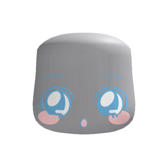 ♡ chibi blue igari silly wii mii excited head