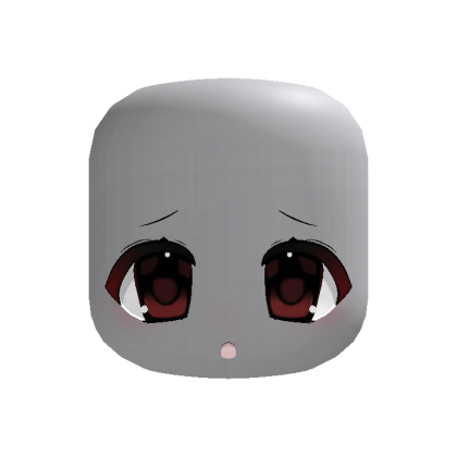 ✙ | animated cute worried moe vampire face in red