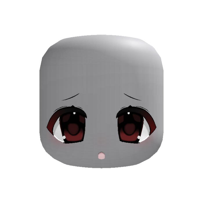 ✙ | animated cute worried moe vampire face in red