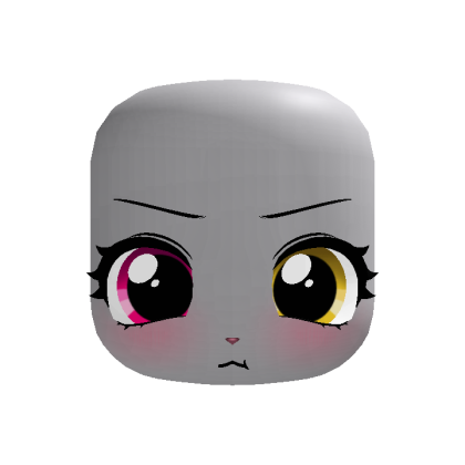 💢(｡•ˇ‸ˇ•｡) sweet angry bunny face in pink yellow