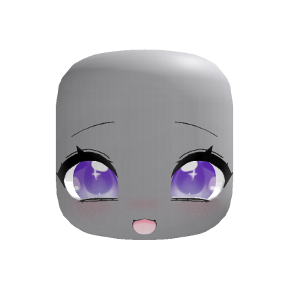 (Animated) Purple Cute Kawaii Excited Face