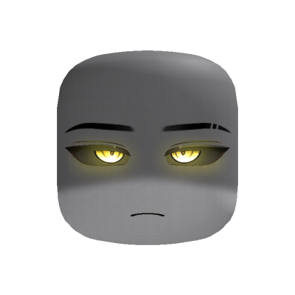 Powerful Cyber Shadowed Anime Boy Face (Yellow)
