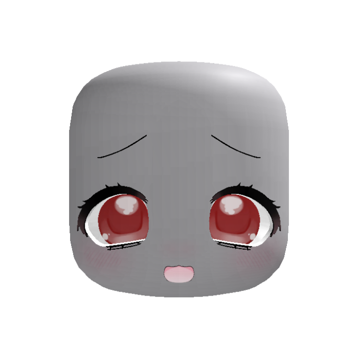 (Animated) Cute Kawaii Moe Red Excited Face