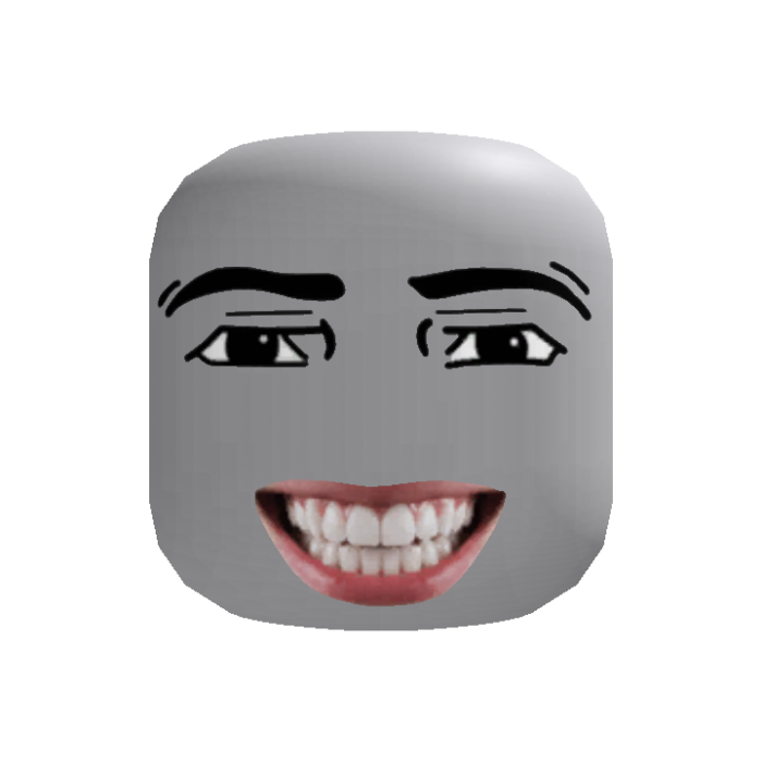 Man Face Realistic Creepy Smile [RECOLORABLE]